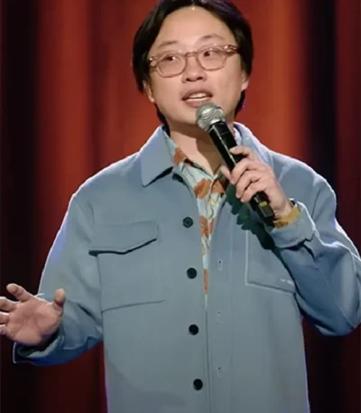 Guess How Much Jimmy O. Yang Blue Jacket
