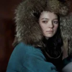 Hanna Corduroy Coat With Fur Blue Hood