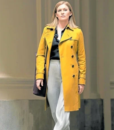 Hanna Marissa Yellow Cotton Coat