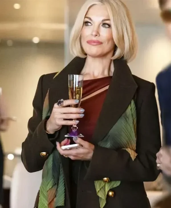 Hannah Waddingham The Woman in Cabin 10 Brown Coat