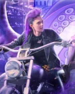 Harold and the Purple Crayon Tanya Reynolds Black Biker Jacket
