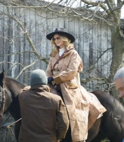 Heather Graham Gunslingers Beige Coat