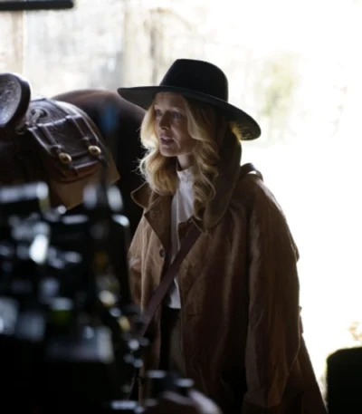 Heather Graham Gunslingers Beige Coat