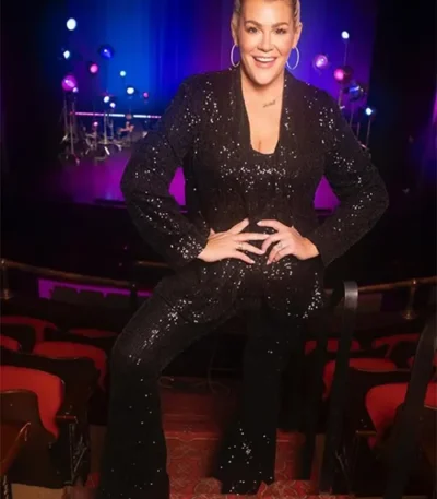 Heather McMahan Son I Never Had Black Sequin Blazer