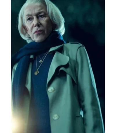Helen Mirren The Thursday Murder Club Green Coat