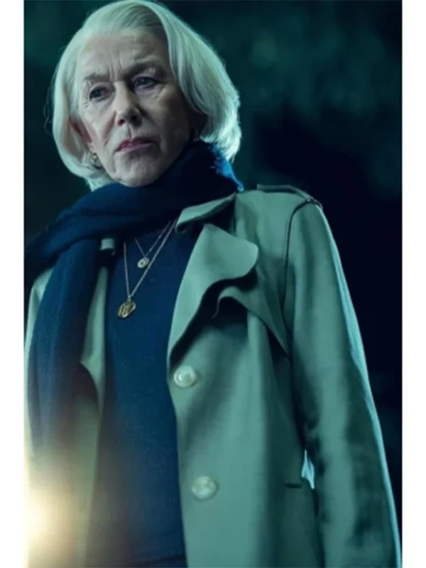 Helen Mirren The Thursday Murder Club Green Coat