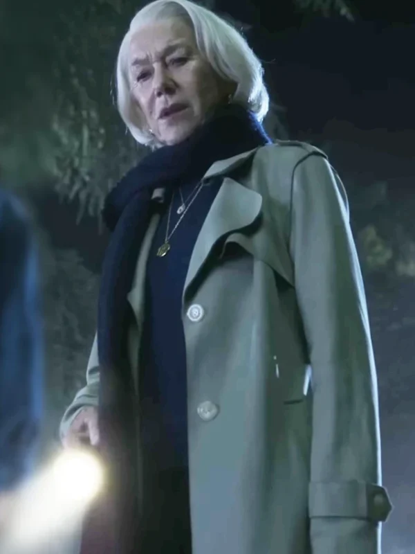 Helen Mirren The Thursday Murder Club Green Coat