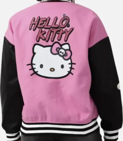 Hello Kitty Pink and Black Varsity Jacket