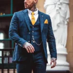 Hernan 1920s Fashion Blue Check Vintage Suit