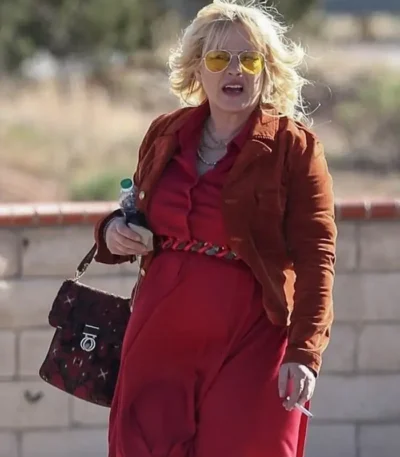 High Desert 2023 Patricia Arquette Brown Jacket