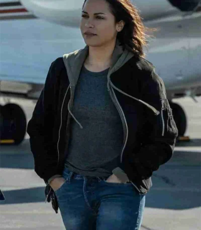 Hightown S02 Jackie Quiñones Black Bomber Jacket