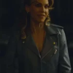 Hilary Swank Ordinary Angels 2024 Blue Leather Jacket