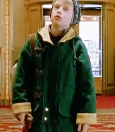 Home Alone Macaulay Culkin Green Wool Coat