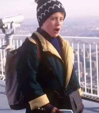 Home Alone Macaulay Culkin Green Wool Coat