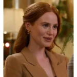 Hotel for the Holidays 2022 Madelaine Petsch Camel Blazer