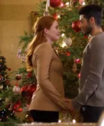Hotel for the Holidays 2022 Madelaine Petsch Camel Blazer