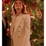 Hotel for the Holidays Madelaine Petsch White Coat