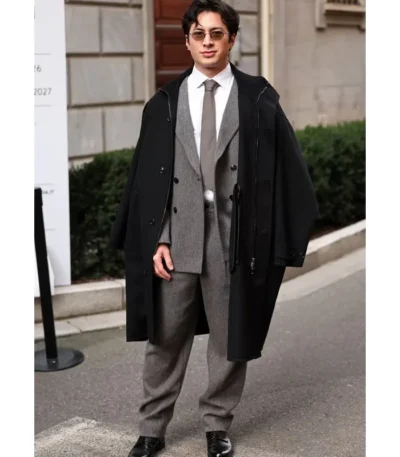 Hudson Williams Oversized Black Coat