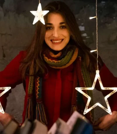 I Hate Christmas 2022 Pilar Fogliati Red Jacket