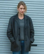 Imogen Poots All of You Black Leather Coat