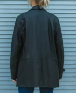 Imogen Poots All of You Black Leather Coat