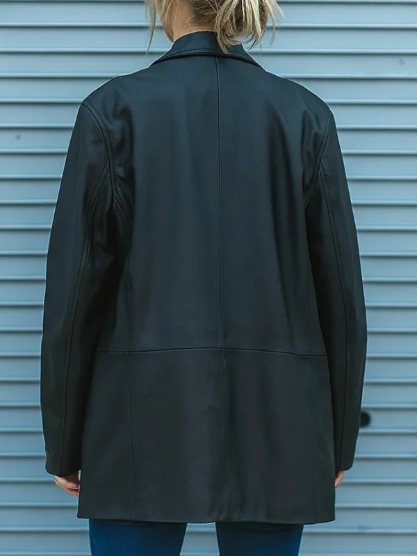 Imogen Poots All of You Black Leather Coat