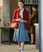 India Eisley I Am the Night Fauna Hodel Red Fleece Jacket