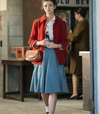 India Eisley I Am the Night Fauna Hodel Red Fleece Jacket