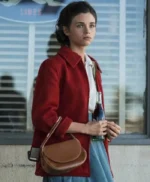 India Eisley I Am the Night Fauna Hodel Red Fleece Jacket