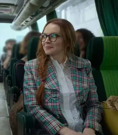 Irish Wish Lindsay Lohan Plaid Blazer
