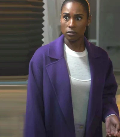 Issa Rae Black Mirror S07 Purple Coat