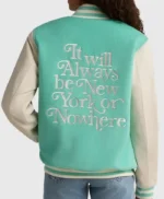 New York or Nowhere Liberty Motto Varsity Jacket