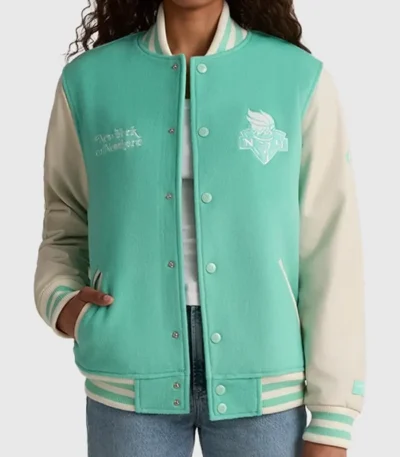 New York or Nowhere Liberty Motto Varsity Jacket