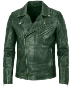 Jacqueline Green Distressed Premium Leather Women’s Biker Jacket