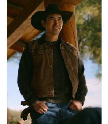 Jake Longbow Ransom Canyon Brown Denim Vest
