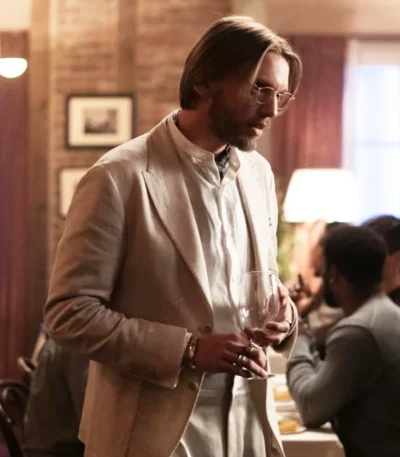 Jamie Campbell Bower Witchboard White Blazer