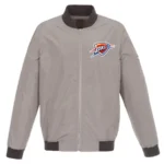 Jan Marks Oklahoma City Thunder Grey Bomber Jacket