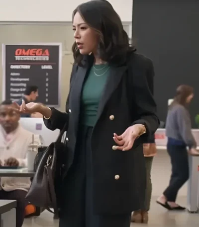 Janel Parrish Return to Office Black Blazer