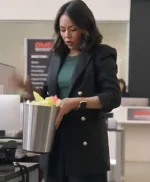 Janel Parrish Return to Office Black Blazer
