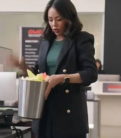 Janel Parrish Return to Office Black Blazer