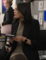 Janel Parrish Return to Office Black Wool Coat