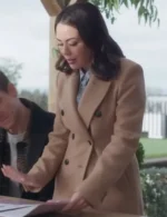 Janel Parrish Return to Office Brown Coat