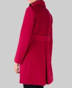 Janel Parrish Sugarplummed Pink Wool Coat