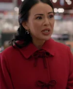 Janel Parrish Sugarplummed Pink Wool Coat
