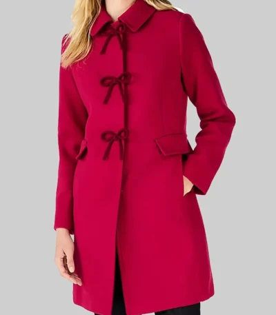 Janel Parrish Sugarplummed Pink Wool Coat