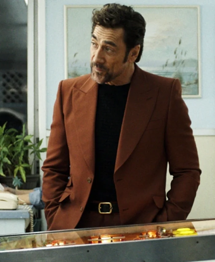 Javier Bardem F1 The Movie Brown Blazer Javier Bardem F1 The Movie Brown Blazer