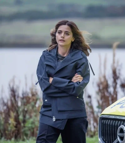 Jenna Coleman the Jetty 2024 Blue Jacket
