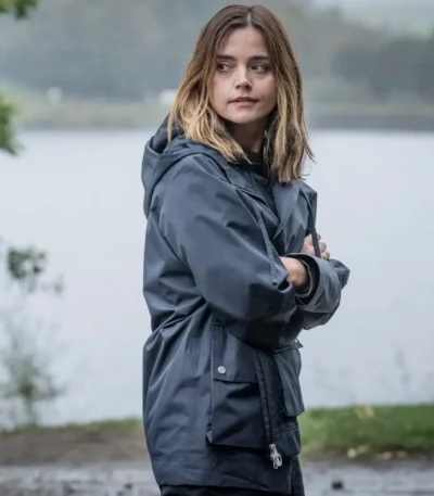 Jenna Coleman the Jetty 2024 Blue Jacket