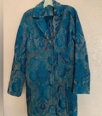 Jennifer Love Hewitt Ghost Whisperer Blue Tapestry Coat