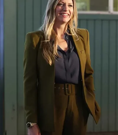 Jes Macallan The Company Olive Green Suit
